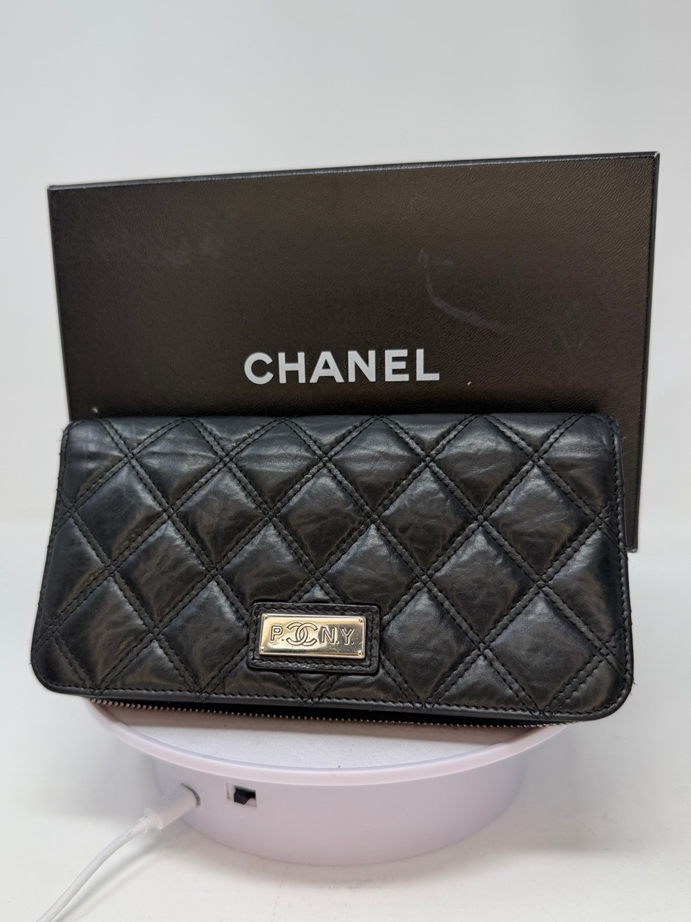 Chanel Paris-New York PONY Quilted Lambskin Zippy Long Wallet NY Vintage Box Inc